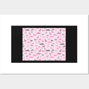 Pink Ferrets Pattern Posters and Art